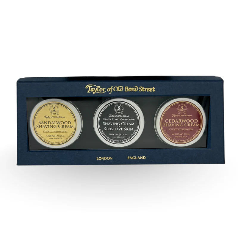 Taylor of Old Bond Street Mixed Shaving Cream Gift Set (3 x 75ml)